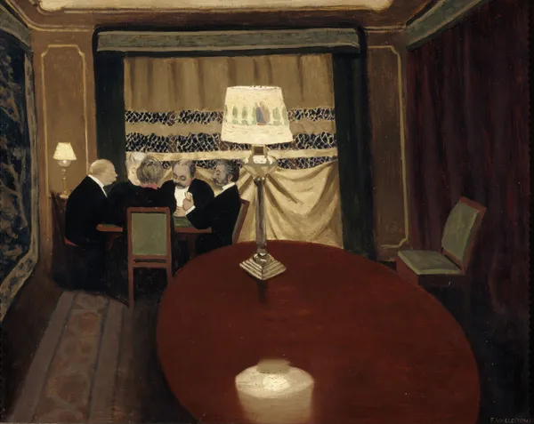 The Poker Game av Félix Vallotton