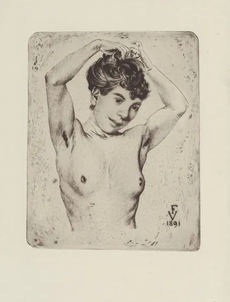 Torse de femme nue av Félix Vallotton