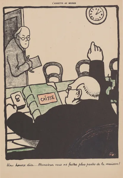 Une heure dix… Monsieur vous ne faites plus partie de la maison! av Félix Vallotton