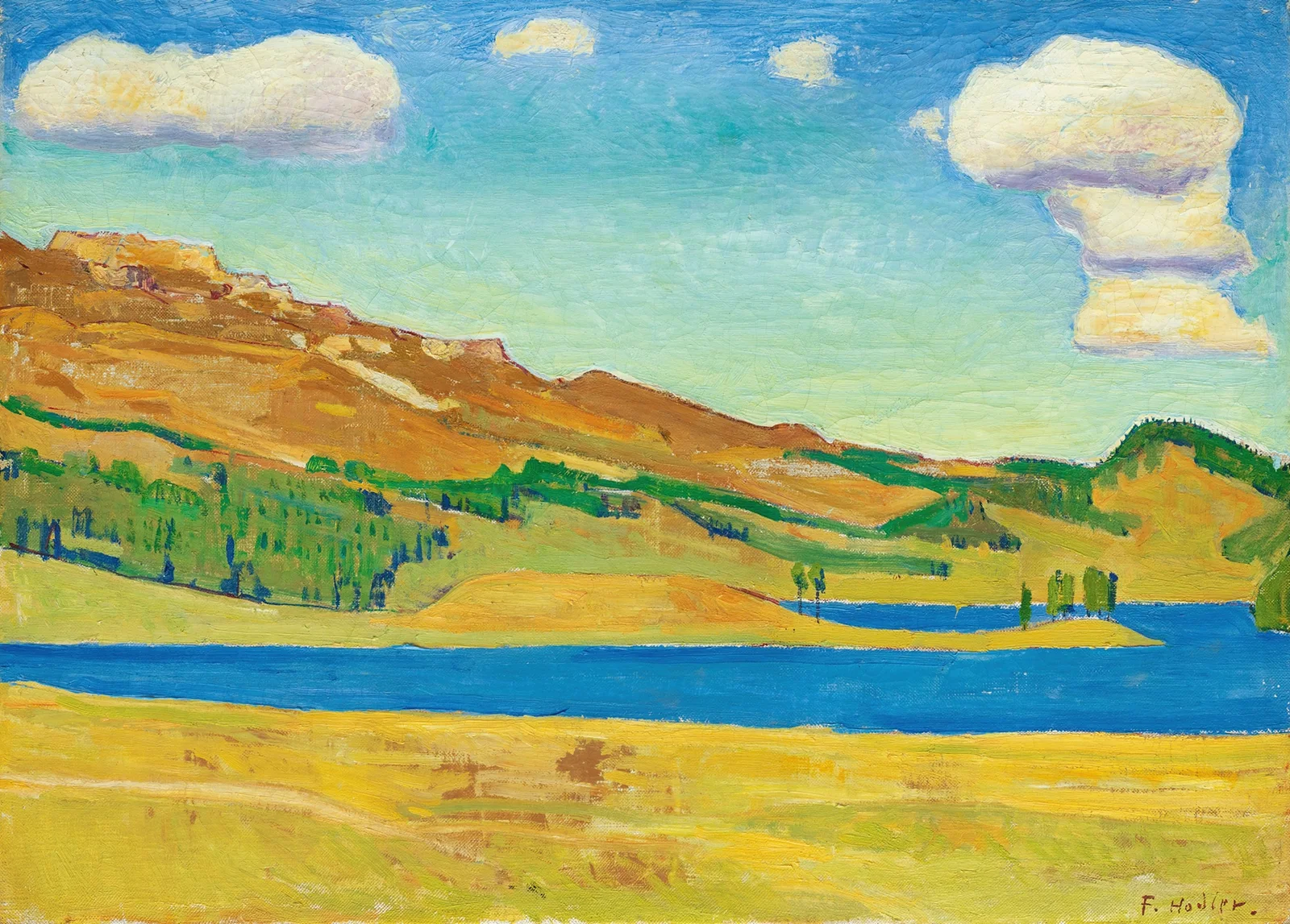 Lake Champfèr av Ferdinand Hodler
