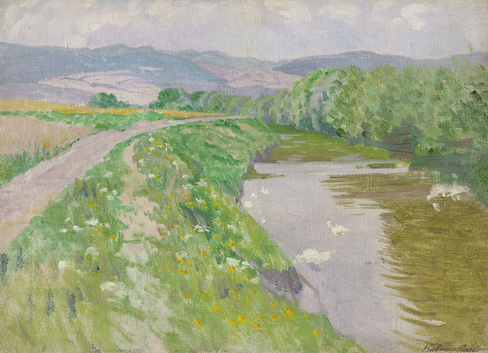 Landscape with a River av Ferdinand Katona