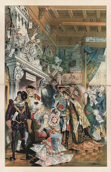 The great advertising ball of the season av Joseph Ferdinand Keppler