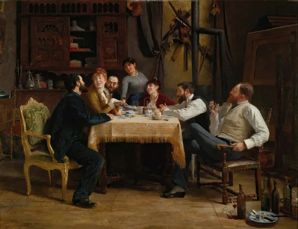 A Friend’s Lunch av Fernand Cormon