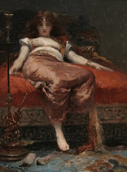 Femme Au Narguile av Fernand Cormon