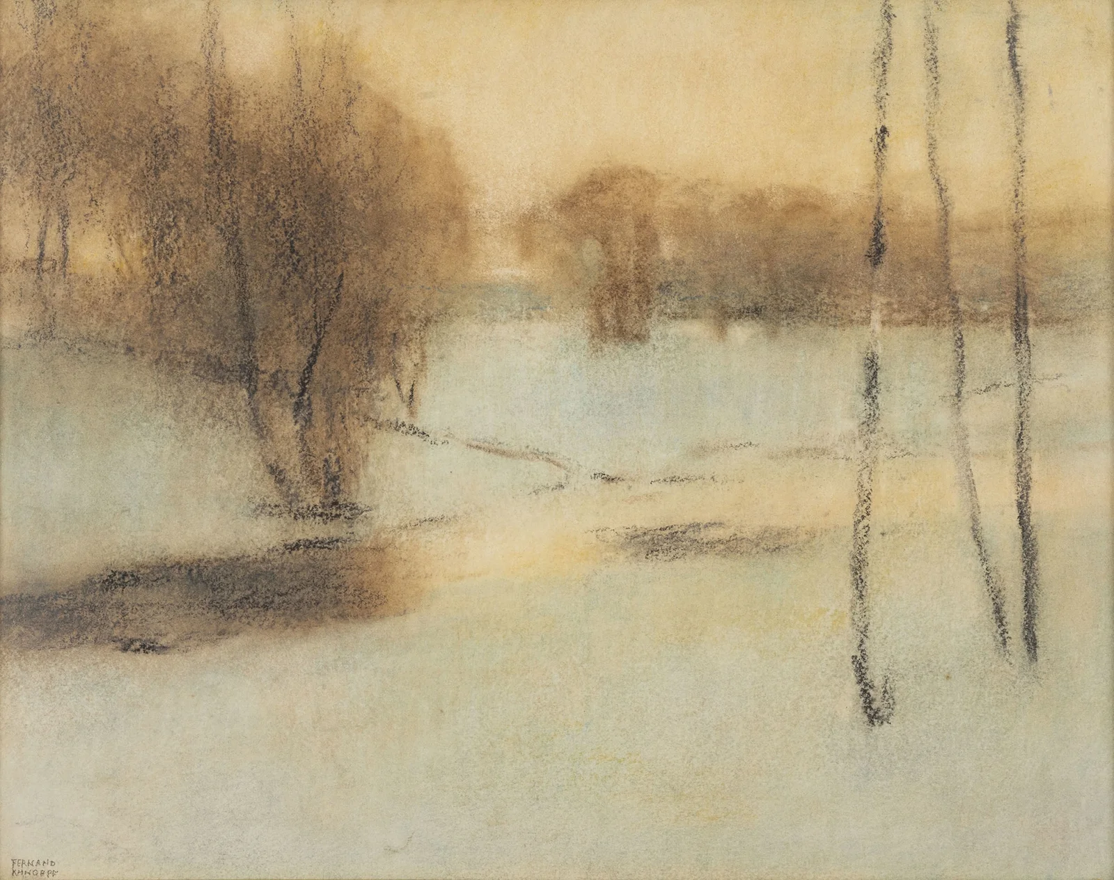 Paysage de neige av Fernand Khnopff