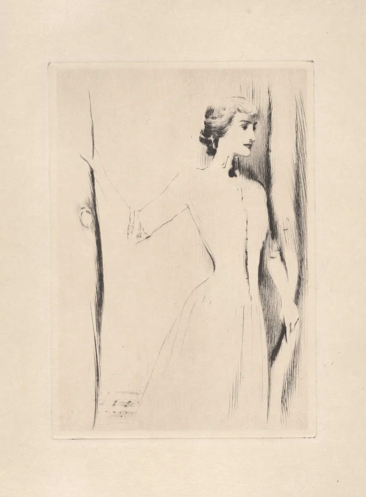 The Curtain av Fernand Khnopff