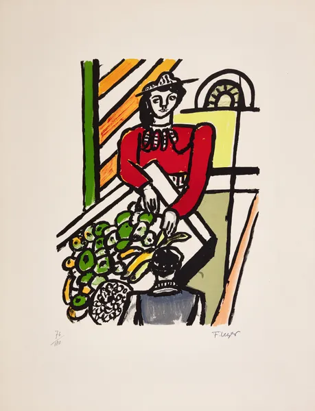 La marchande des quatre-saisons (The Merchant of Four Seasons) av Fernand Léger