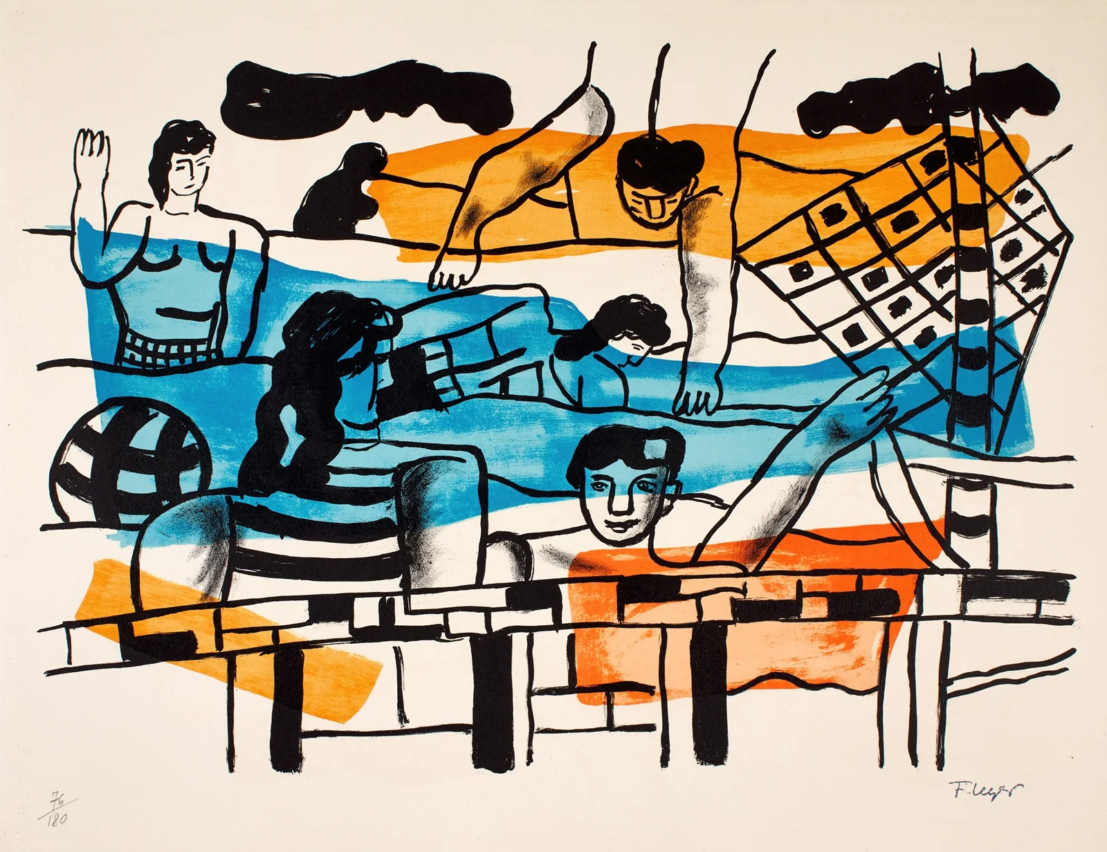 La Piscine (The Pool) av Fernand Léger