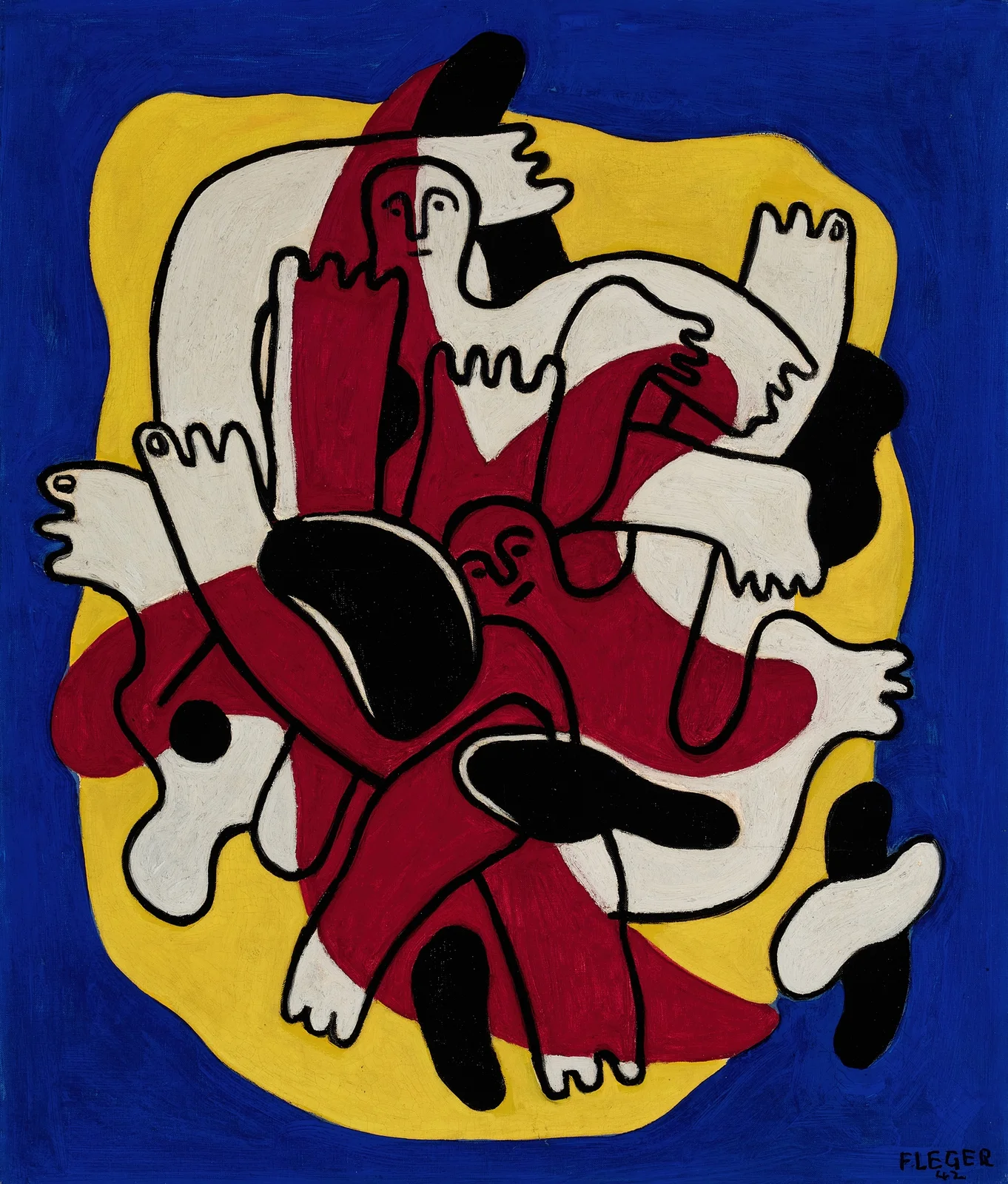 L’Étoile rouge (Les Plongeurs) av Fernand Léger