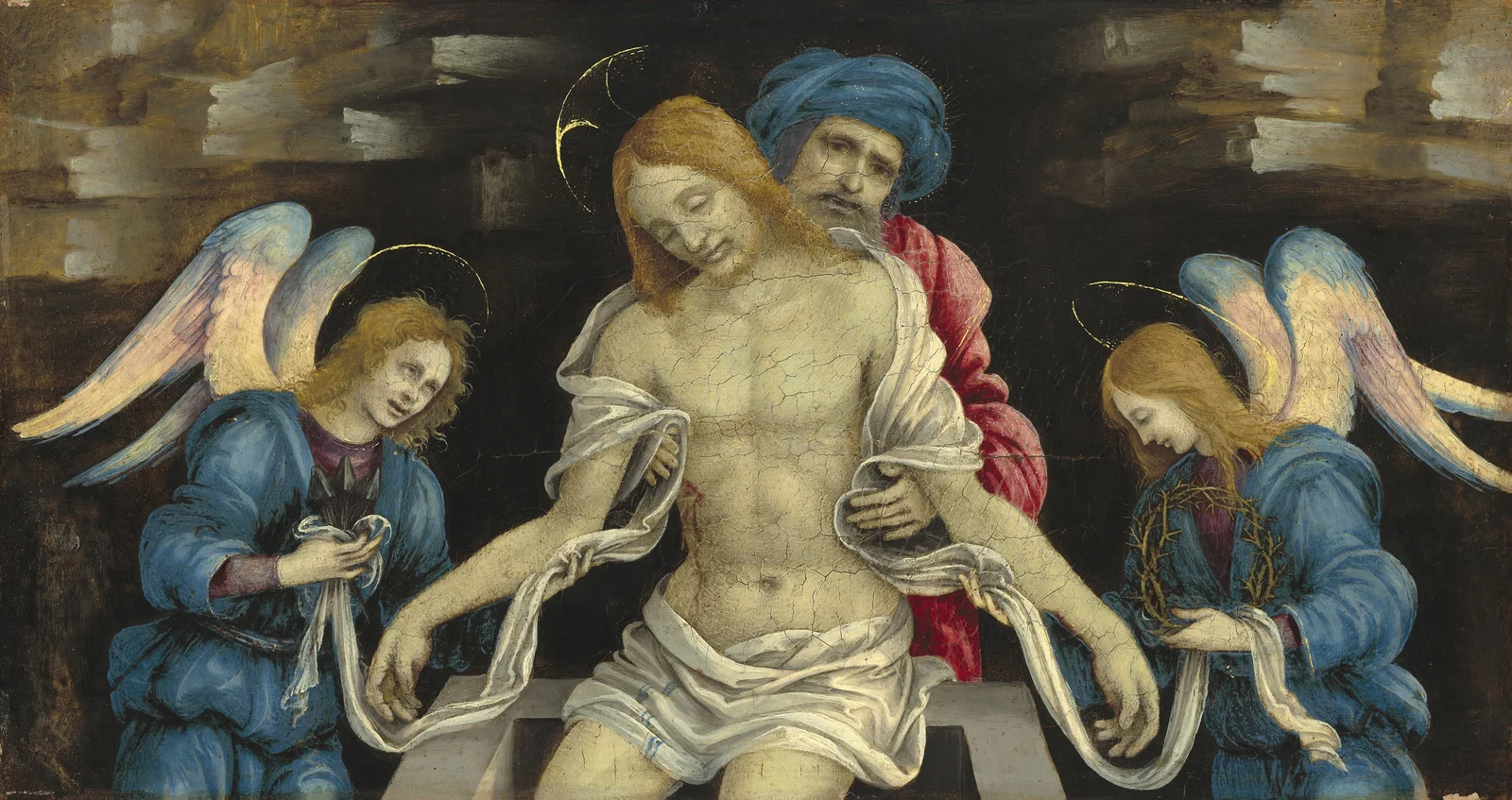 Pietà (The Dead Christ Mourned by Nicodemus and Two Angels) av Filippino Lippi