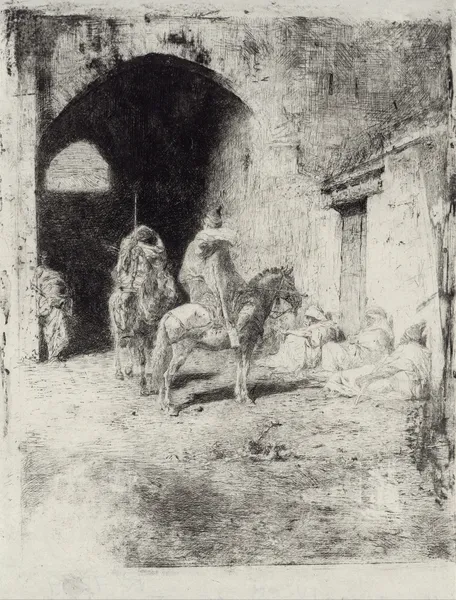 Casbah Guard in Tetouan av Mariano Fortuny Marsal