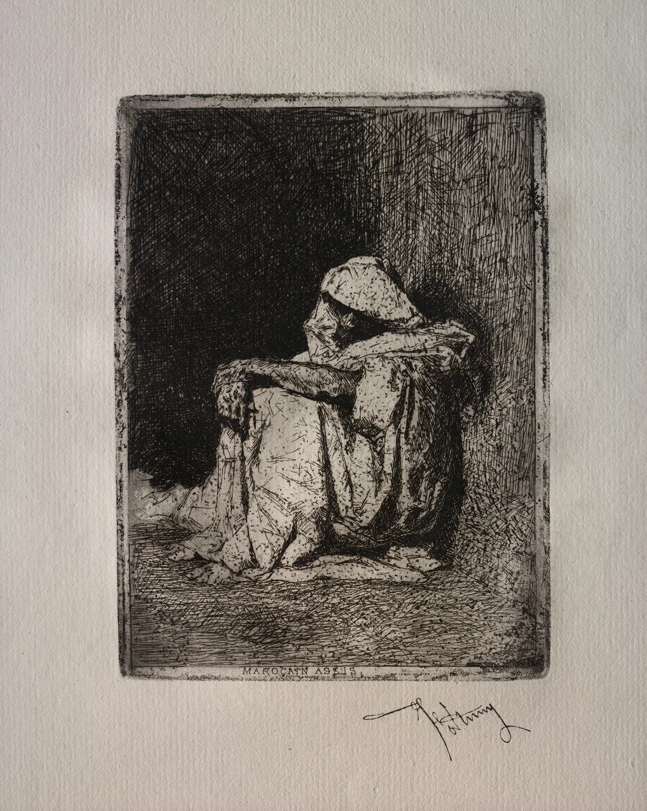 Seated Arabian av Mariano Fortuny Marsal