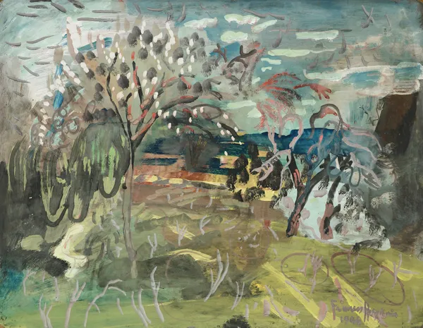 Cherry tree at ‘The Croft’, Bradford on Tone, Taunton av Frances Hodgkins