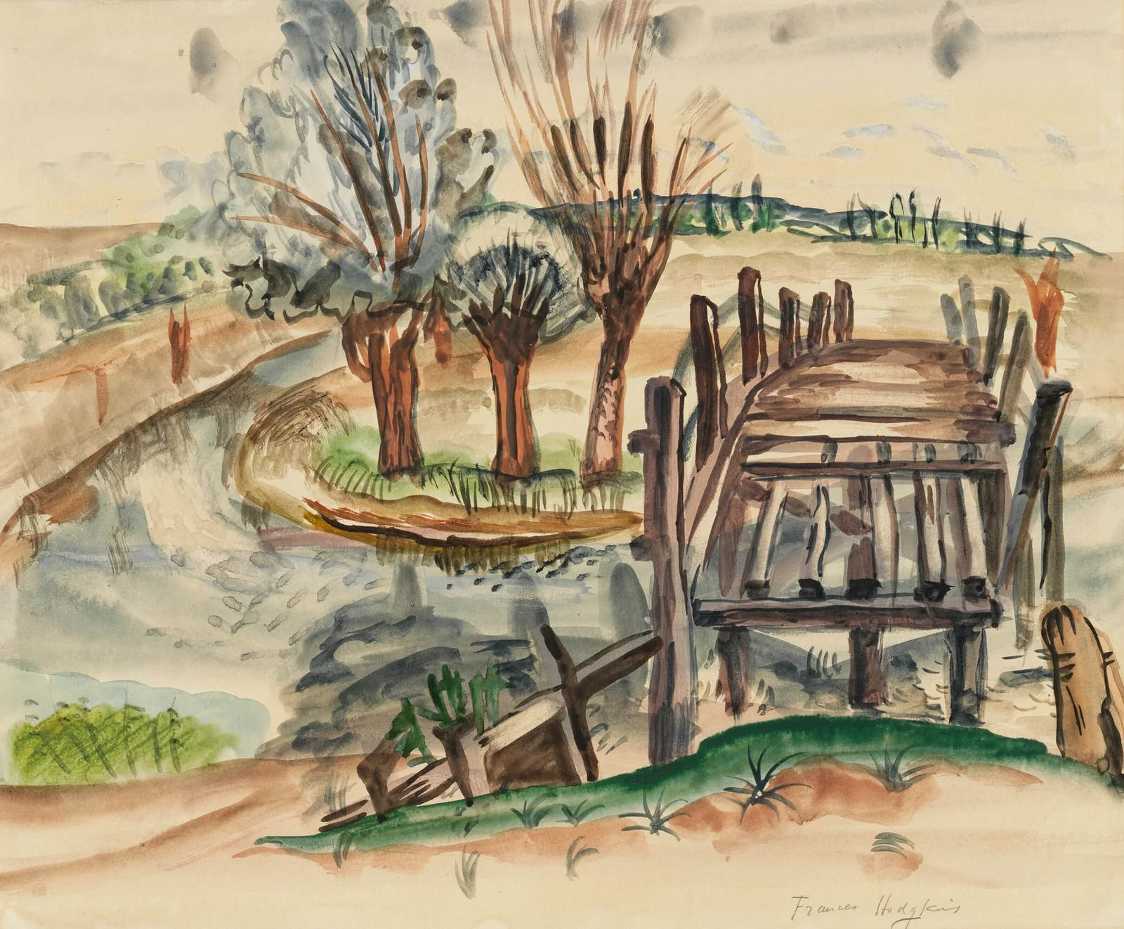 Flatford Bridge av Frances Hodgkins