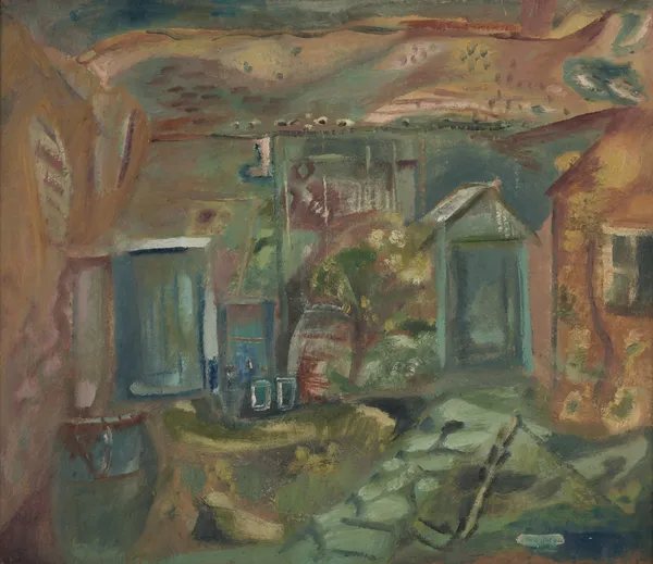 Purbeck courtyard, early afternoon av Frances Hodgkins