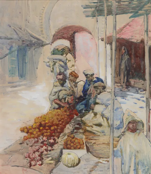 The orange sellers, Tangiers av Frances Hodgkins