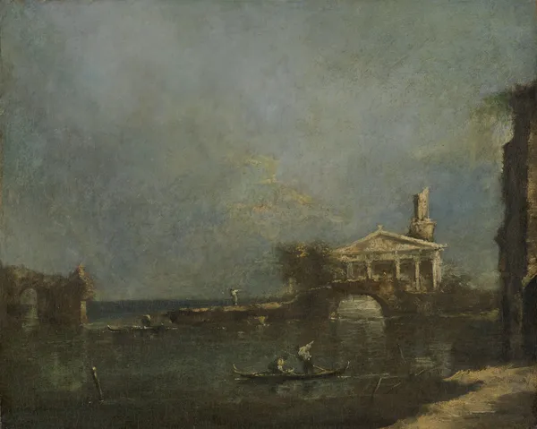 Lagoon near Venice av Francesco Guardi