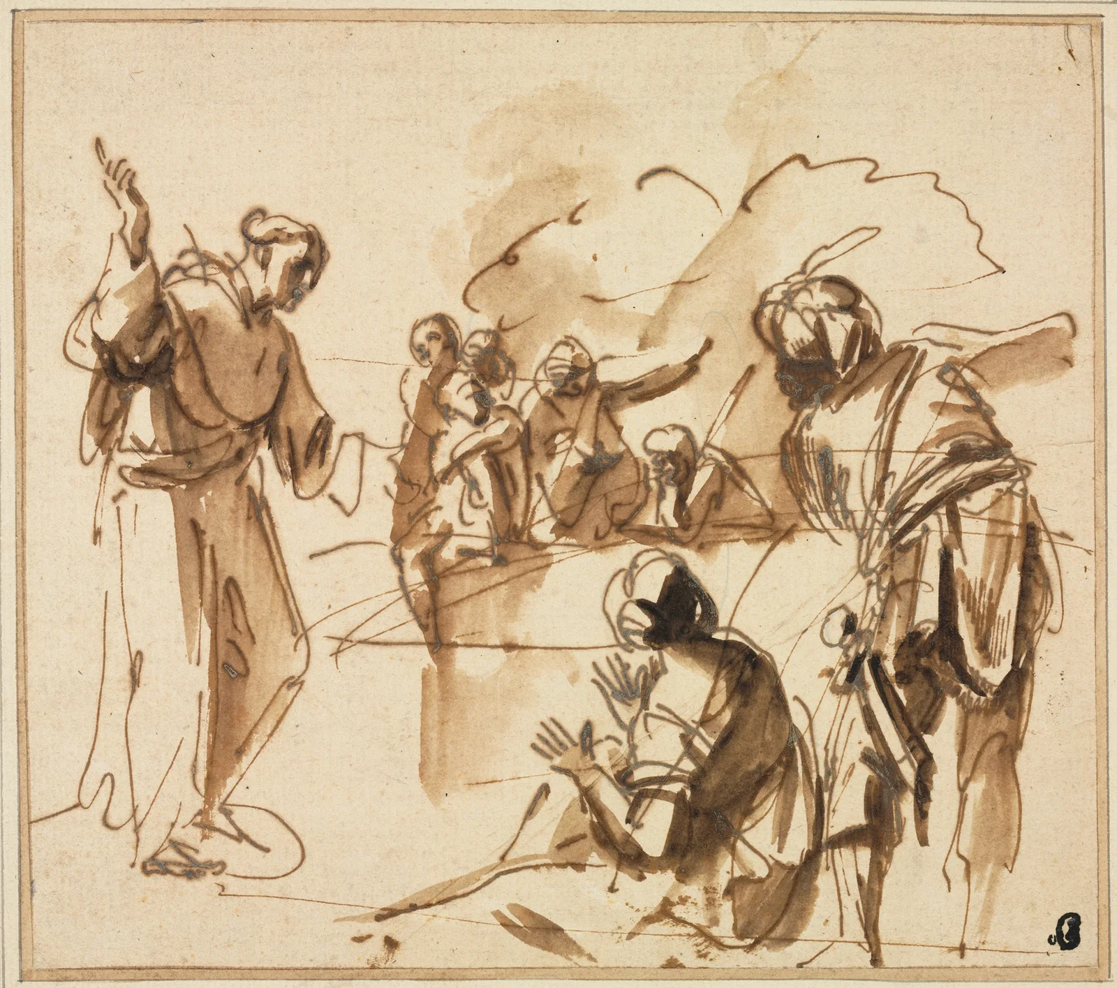 A Monk Preaching (mid 17th century) av Pier Francesco Mola