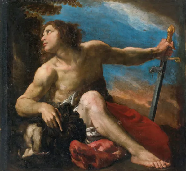 David With The Head Of Goliath av Pier Francesco Mola
