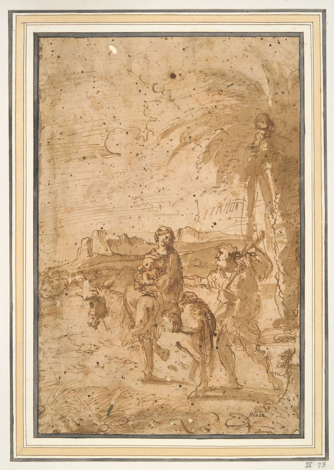 Flight into Egypt av Pier Francesco Mola