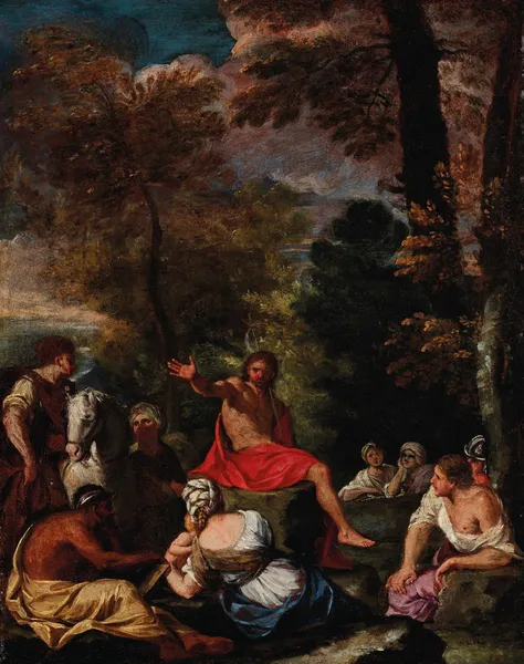 Saint John the Baptist preaching – nr 2 av Pier Francesco Mola