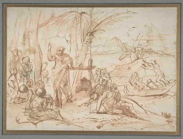 Saint John the Baptist Preaching. – nr 1 av Pier Francesco Mola