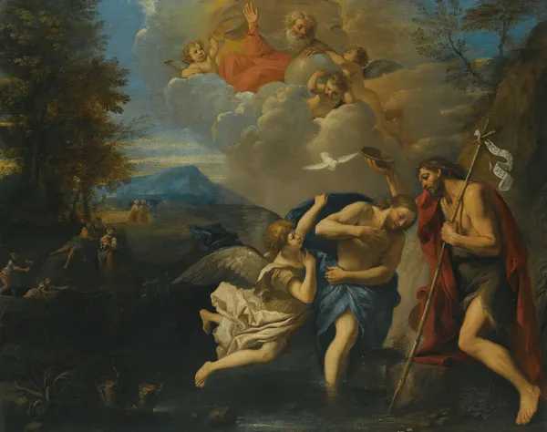 The Baptism Of Christ – nr 2 av Pier Francesco Mola
