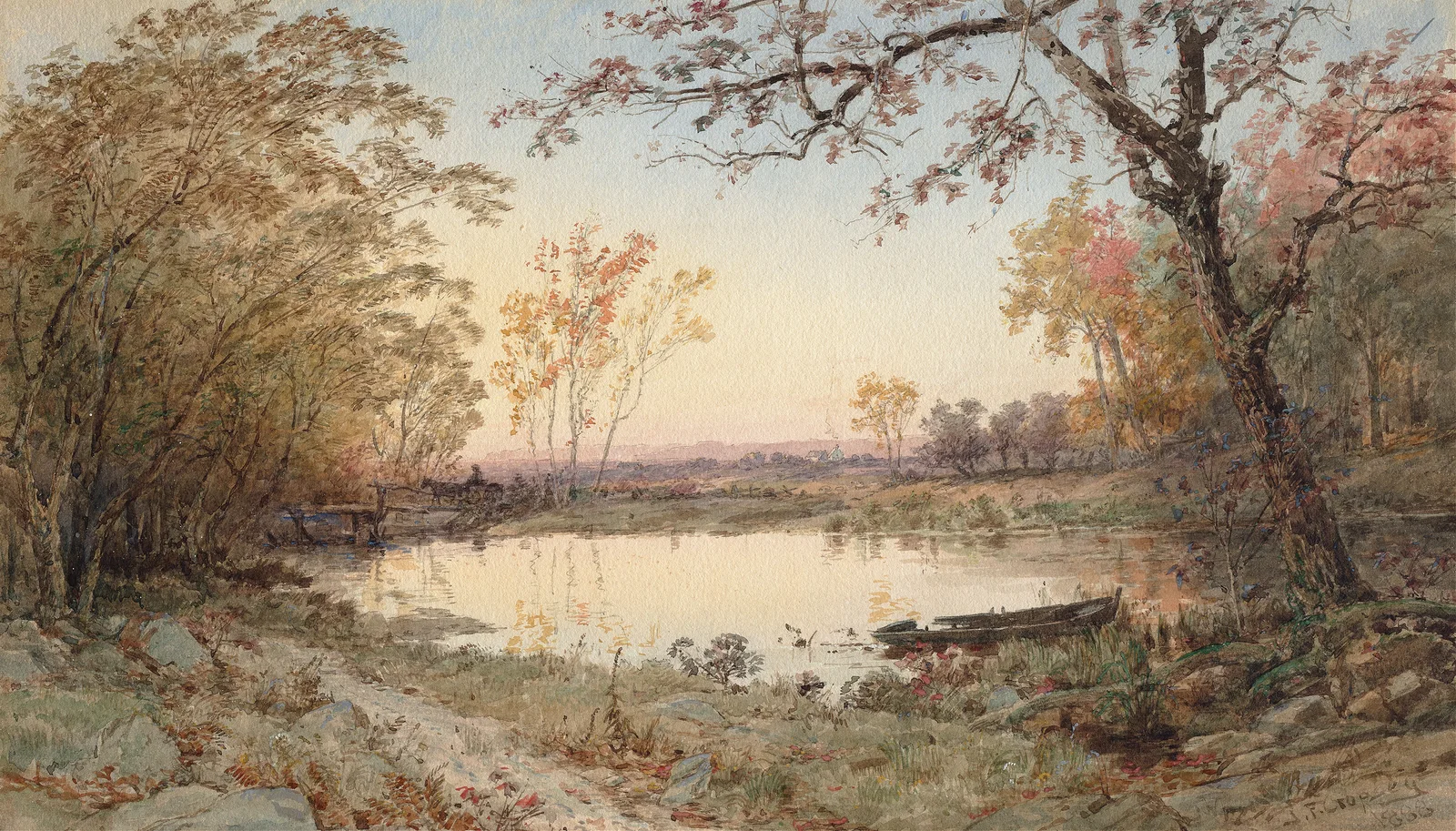 Landscape (Hastings-on-Hudson) av Jasper Francis Cropsey