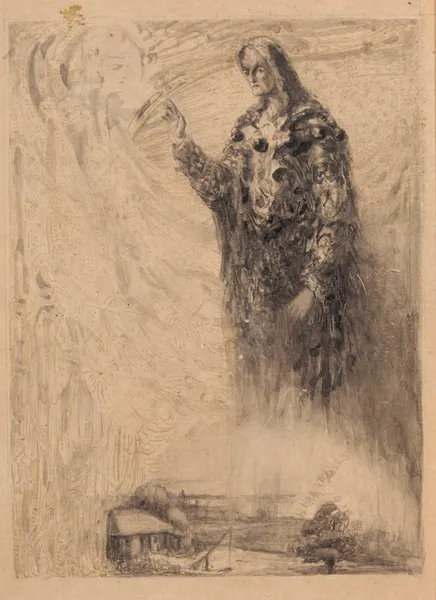 Illustration for Juliusz Słowacki’s poem “The Ghost King” av Franciszek Siedlecki