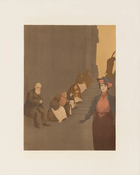In front of the Church of the Holy Cross av Franciszek Siedlecki