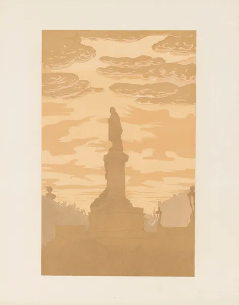 Monument of Mickiewicz at sunrise av Franciszek Siedlecki