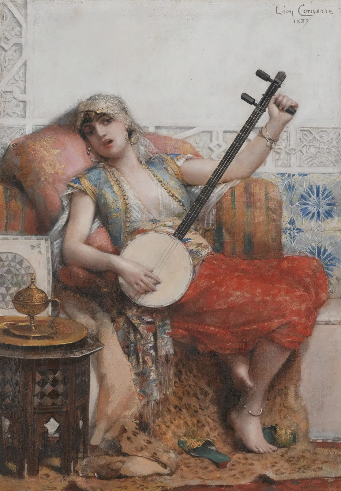 Odalisque av Léon François Comerre