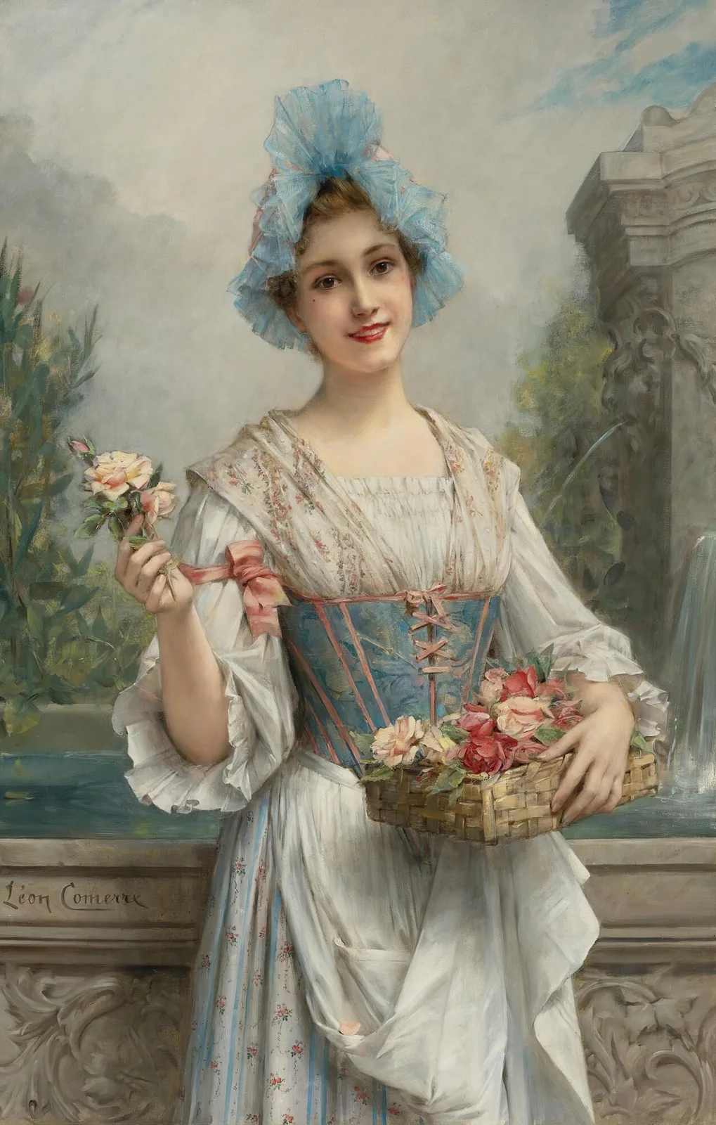 The flower seller av Léon François Comerre