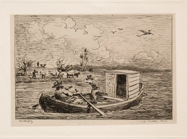 Le Mot de Cambronne (The Slanging Match) av Charles François Daubigny