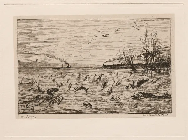 Rejoicing of the Fish at the Departure of the Cabin Boy (The Fish) av Charles François Daubigny