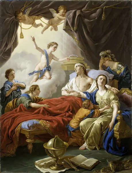 Allegory On The Death Of The Dauphin av Louis-Jean-François Lagrenée