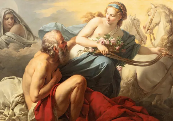 Aurora and Tithonus av Louis-Jean-François Lagrenée