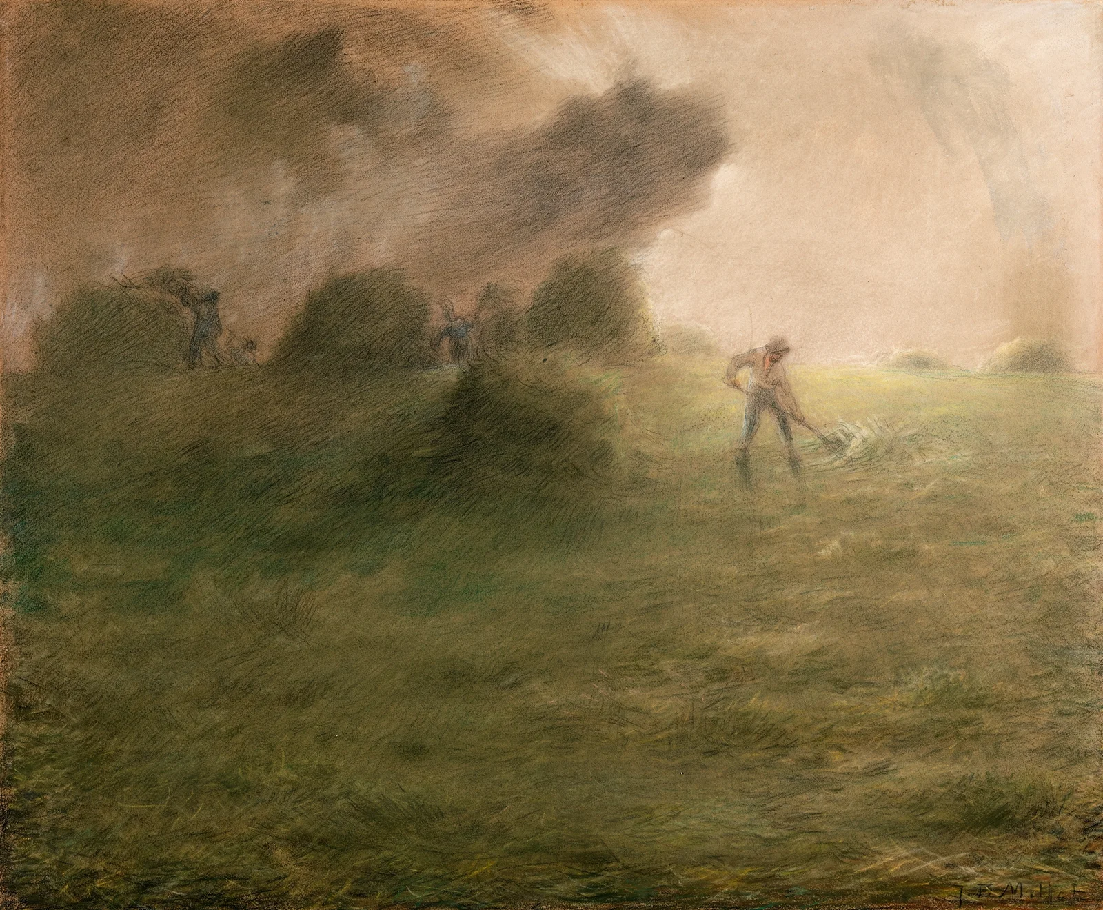 A Storm during Haymaking av Jean-François Millet