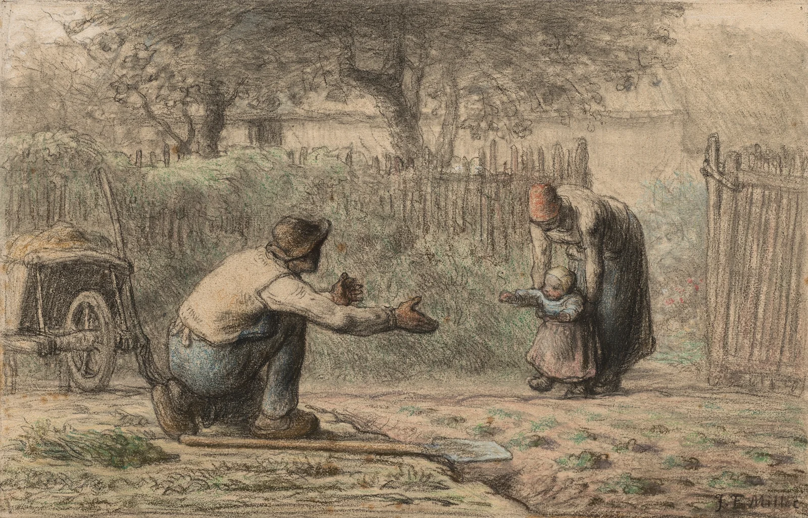 First Steps av Jean-François Millet