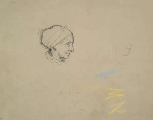 Head of a Peasant Woman av Jean-François Millet