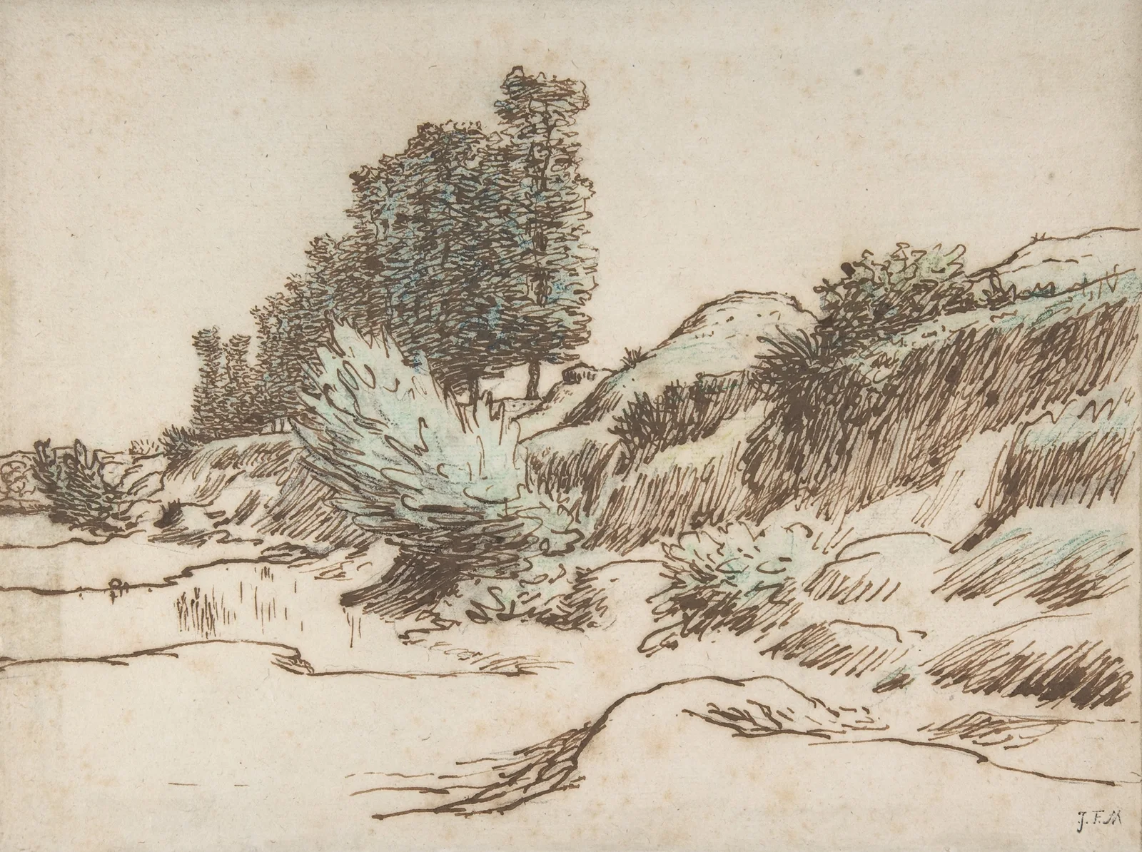 Landscape, Vichy av Jean-François Millet