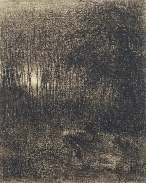 Nocturnal Scene in a Forest av Jean-François Millet