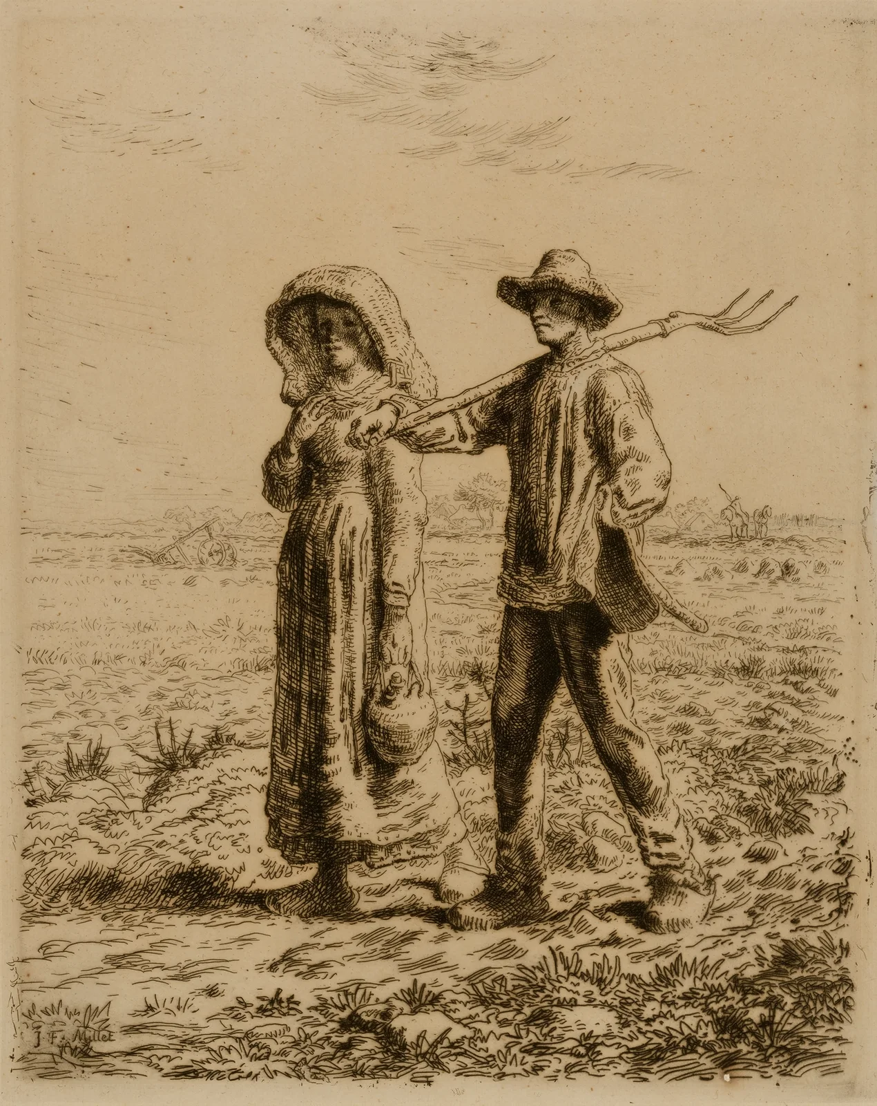 Peasants Going to Work av Jean-François Millet