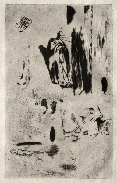 Plate with Sketches av Jean-François Millet