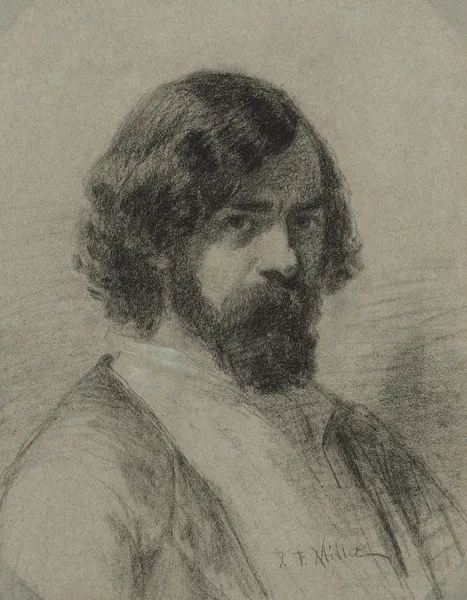 Portrait of Narcisse Virgile Diaz de la Peña av Jean-François Millet