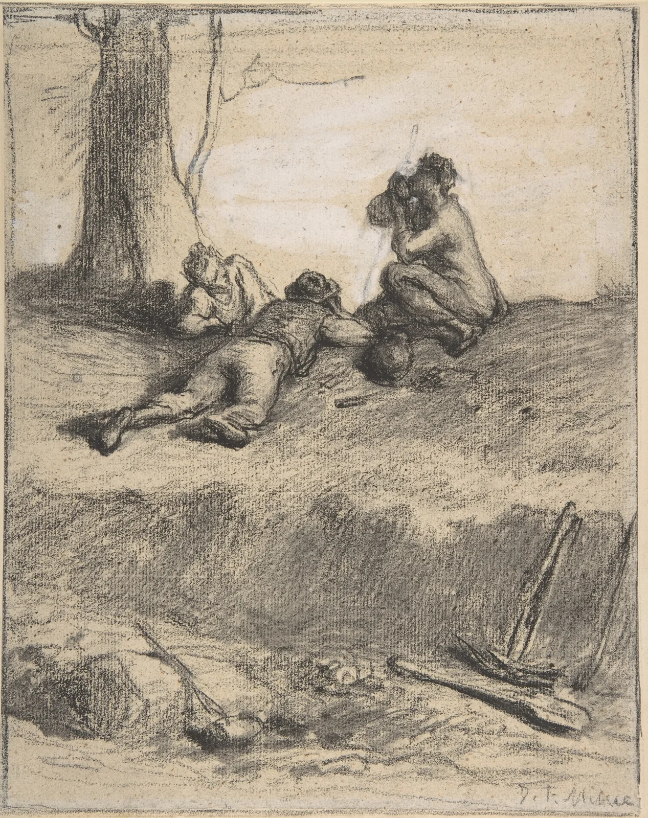 Roadworkers at Lunch av Jean-François Millet
