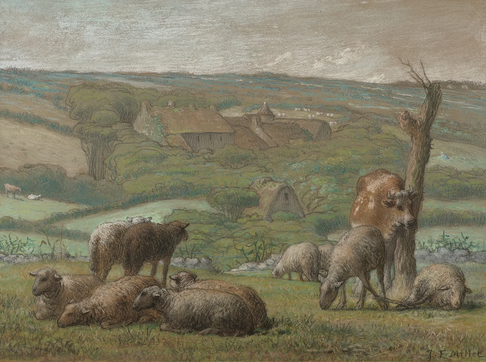 Rural landscape av Jean-François Millet