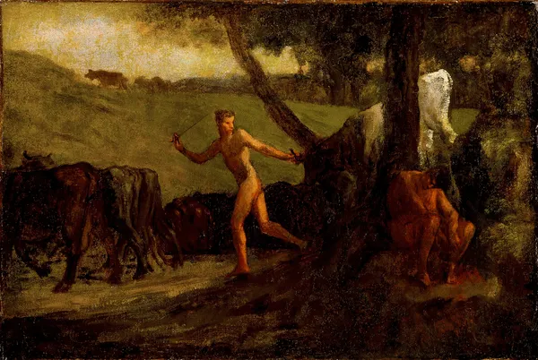 Study For ‘mercury Leading The Cows of Argus To Water’ av Jean-François Millet