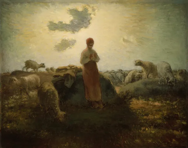 The Keeper of the Herd av Jean-François Millet