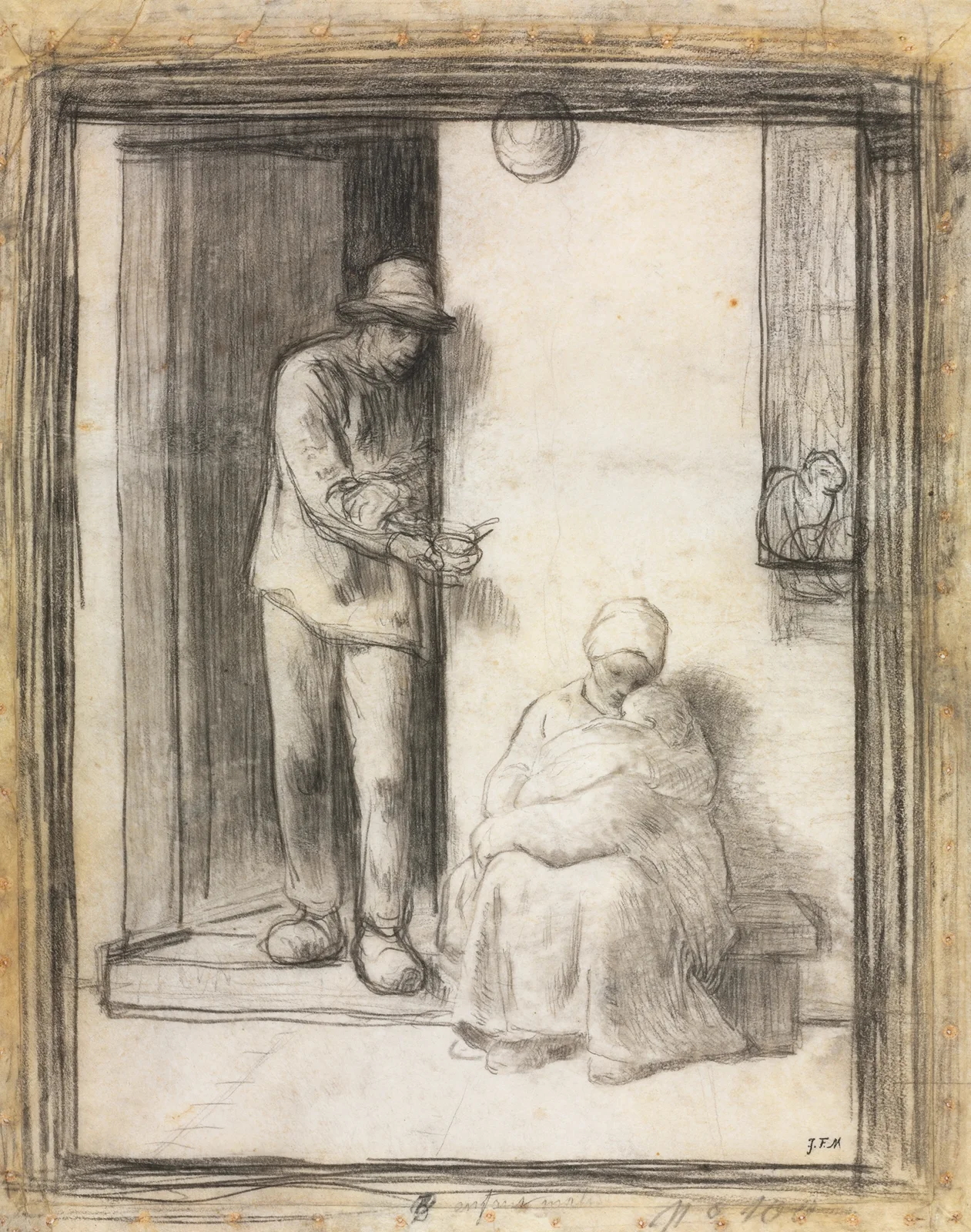 The Sick Child av Jean-François Millet